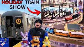 Johnys MTA subway train ride to Grand Central Transit Museum Holiday Train show 2023 [upl. by Leffert]