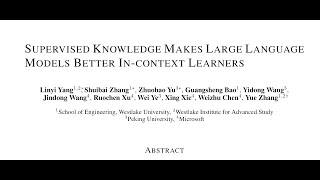 Supervised Knowledge Makes Large Language Models Better Incontext Learners [upl. by Akinnor]