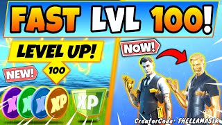 HOW TO LEVEL UP FAST TO LEVEL 100 Fortnite XP Coins Tips and Tricks Battle Royale [upl. by Noryt185]