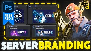 How To Create a Stunning Brand for a Discord Gaming Community server  FREE PSD  EagleDzn [upl. by Brighton27]