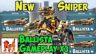 War Robots Fujin Sniper  3x Ballista Medium Weapon Gameplay  WR [upl. by Yelsgnik]