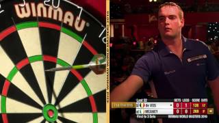 Darts World Masters 2016 Last 32 de Vos vs Meaney [upl. by Taryne]