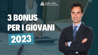 🔥TRE BONUS PER I GIOVANI [upl. by Ahsema]