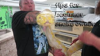 5 TIPS FOR BEGINNER SNAKE OWNERS BadChoiceNoah [upl. by Akienaj]