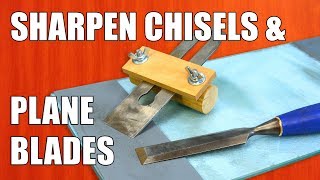 How to Sharpen Chisels amp Sharpening Plane Blades Woodworking for Beginners 32 [upl. by Atidnan]