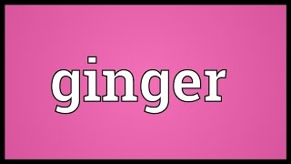 Ginger Meaning [upl. by Eatton688]