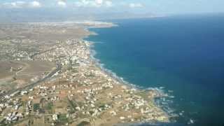 Visual approach to Heraklion airport  Cockpit view [upl. by Spiegelman]