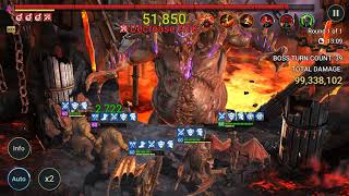 Raid Shadow Legends Double Maneater  MaShalled  Seeker  Drako  128mln damage UNM Clan Boss [upl. by Matrona42]