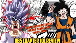 Gokus Reaction to Beast Gohan Broly vs Vegeta Showdown  Dragon Ball Super Chapter 101 Review [upl. by Ahsikrats]