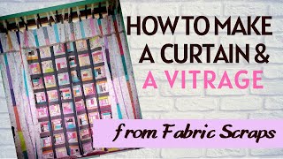 HOW TO MAKE PATCHWORK CURTAINS  Fabric Scraps Idea  Scraps Curtain [upl. by Ynattirb]