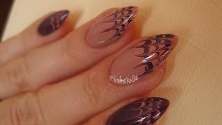 Manicure Hybrydowy Semilac  Jak zrobić pajęczynkę  Basevehei [upl. by Magnolia361]