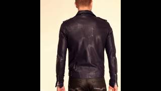 Blouson en cuir pour homme House Biker bleu de Napp Jeans [upl. by Ahteral]