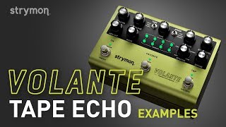 Strymon Volante  Tape Echo Examples  Demo [upl. by Etteinotna]