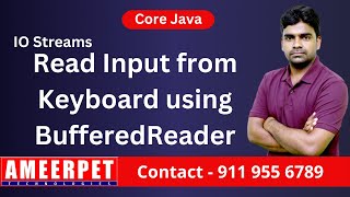 Read input from console using Buffered Reader in Java  Ameerpet Technologies [upl. by Vergil]