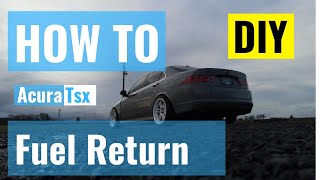 Acura Tsx fuel return install [upl. by Eatnad]