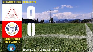 Caerano  Longarone Alpina  Campionato Promozione Veneto 202324  10° Giornata 12112023 [upl. by Neeruam]