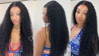 VOLUMINOUS CURLY GLUELESS CLOSURE WIG SO PRETTY STRAIGHT OUT THE BOX EASY INSTALL  ASTERIA HAIR [upl. by Ailimac326]