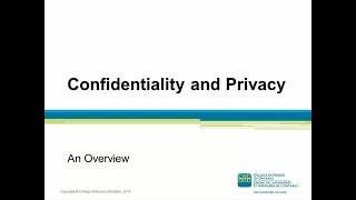 CONFIDENTIALITY AND PRIVACY AN OVERVIEW [upl. by Lon]