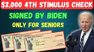 Breaking News 2000 Stimulus Checks Signed by Biden for Social Security SSI SSDI VA Recipients [upl. by Koran]