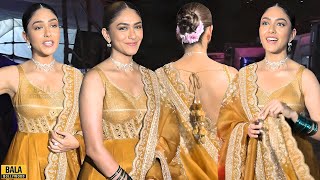 Mrunal Thakur Flaunts Her KILLER Look In Golden Outfit Post Son Of Sardar 2 Shoot [upl. by Chace]