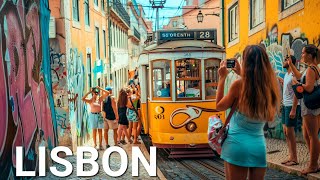 🇵🇹 LISBON WALKING TOUR PORTUGUESE STREET FOOD EXPLORING LISBONS BEST STREETS AND ATTRACTIONS 4K [upl. by Aniad]