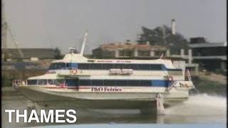 River Thames Hydrofoil  London  1980 [upl. by Eneleoj158]