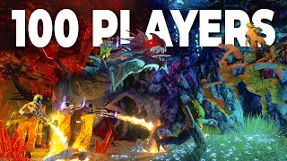 I Made 100 players Simulate Underground Civilizations in ARK [upl. by Adlihtam887]