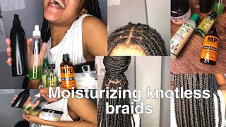 How I maintain and keep my knotless braids moisturized 4C hairLOC methodSouthAfrican Youtuber [upl. by Saucy157]