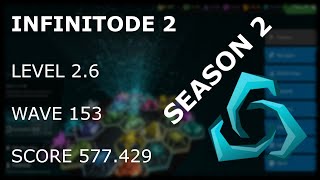 Infinitode 2  Season 2  Level 26 Wave 153 577429 Score [upl. by Ueihttam]