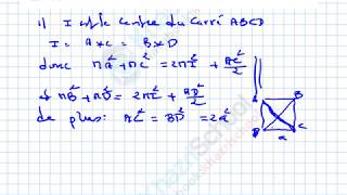 Produit scalaire 3eme année exercice 2 [upl. by Ridglee]