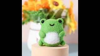 A0633 Frog Wool Needle Felting [upl. by Ernald759]