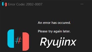 Ryujinx Error Code 20020007 [upl. by Eaneg]