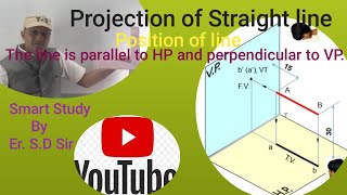 L3 Projection of Straight line Position of Straight line Engg Drawing  Position of line [upl. by Ahsilla185]