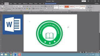 School Batch Design in Microsoft Word 2016 [upl. by Anert]