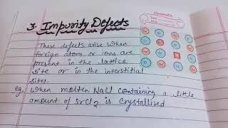 CLASS XII  CHEMISTRY  IMPURITY DEFECT AND DOPING [upl. by Landan]