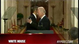 Biden Drops FBomb at Historic Signing  New York Post [upl. by Reiniar]