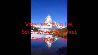 Heil dir Helvetia  alte Schweizer Nationalhymne mit Text [upl. by Glenine]