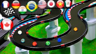 Canicas de F1 con competición entre países Carrera de canicas by Fubeca [upl. by Adaminah567]