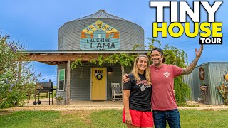 Amazing Grain Bin TINY HOUSE Full Tour [upl. by Yuht680]