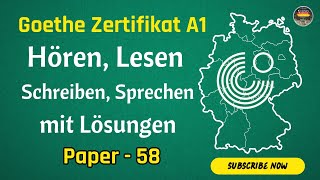 Start Deutsch 1  Goethe Zertifikat A1 Exam  Paper  58  Hören Lesen Schreiben Sprechen [upl. by Eceinaj]