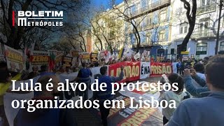 Lula é alvo de protestos organizados pela extrema direita em Lisboa [upl. by Ravid]