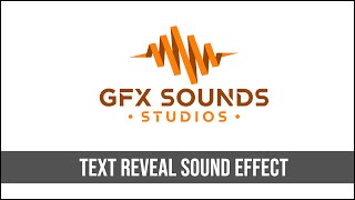 Text Reveal Sound Effect [upl. by Alrep]