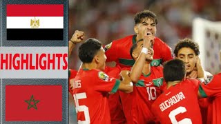 Egypt vs Morocco Today Football Match Highlights  Olympics Football Match Highlights [upl. by Angil]