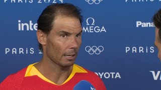 Declaraciones de Rafa Nadal  tenis m – 29072024  JJOO París 2024 [upl. by Nevaed]