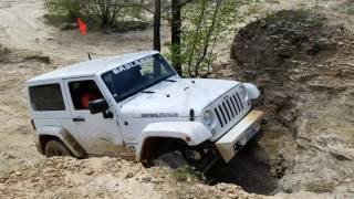 Rock crawling mostly stock Jeep Wrangler Sahara JK at Badlands Off Road Park No lockers [upl. by Bitthia]