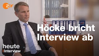 Björn Höcke bricht ZDFInterview ab und droht [upl. by Carson382]