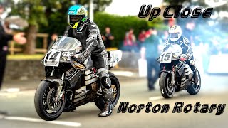 Up close Norton 588 rotary race bike Manx Grand Prix special [upl. by Aicatsue]