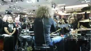 Tommy Aldridge unveils Yamahas new LIVE CUSTOM OAK drums at NAMM 2013 [upl. by Taft]