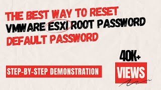 How to Reset the ESXi Root Password [upl. by Kattie]