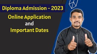 Diploma Admission 2023  Important Dates  DTE Maharashtra [upl. by Ytissac]